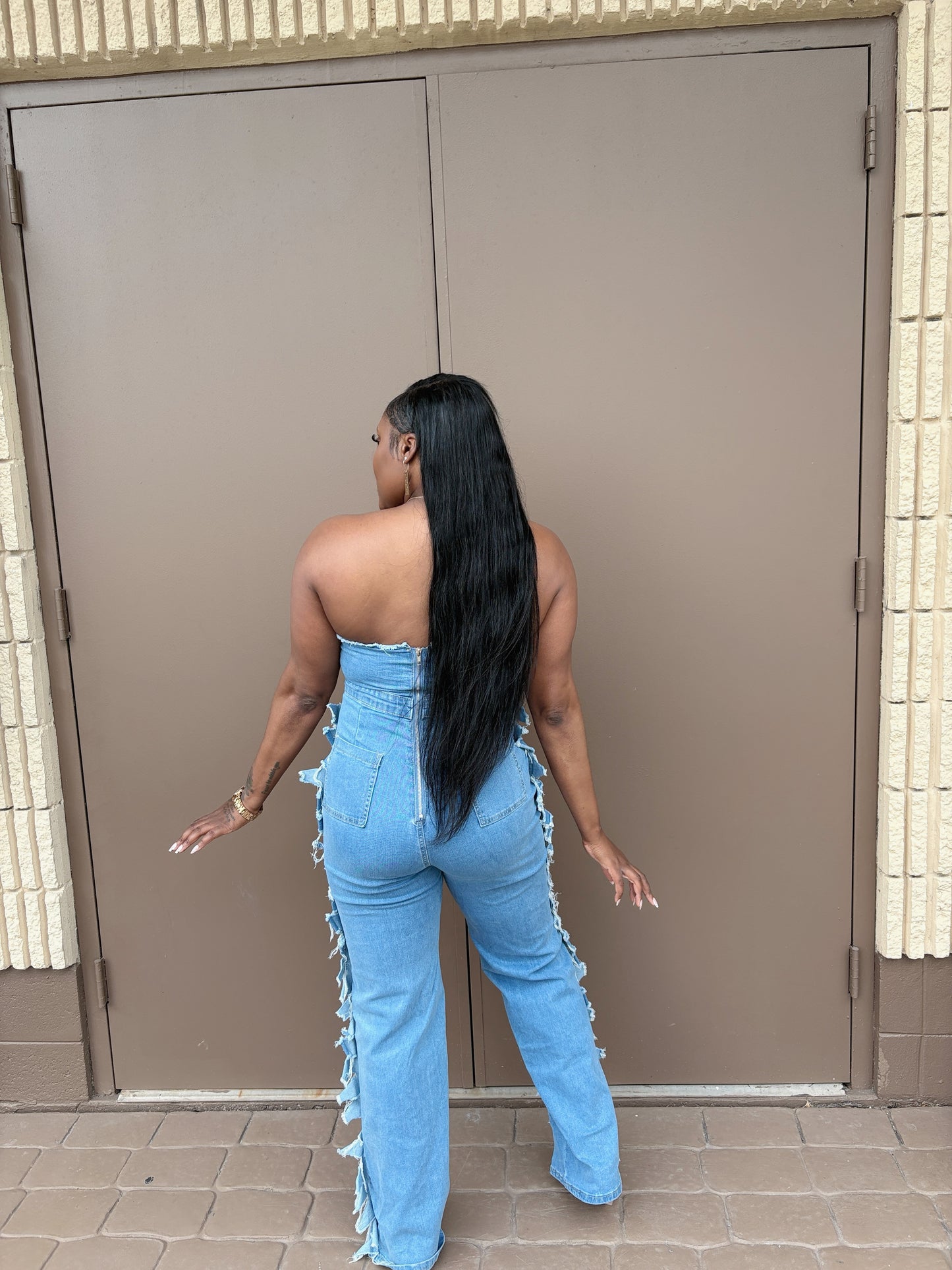 SereniSuite- Denim Jumpsuit