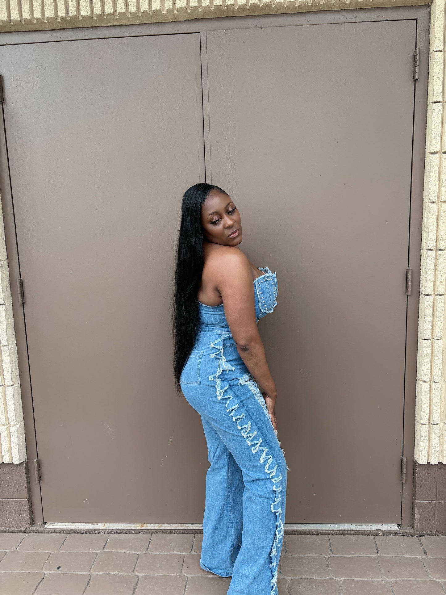 SereniSuite- Denim Jumpsuit