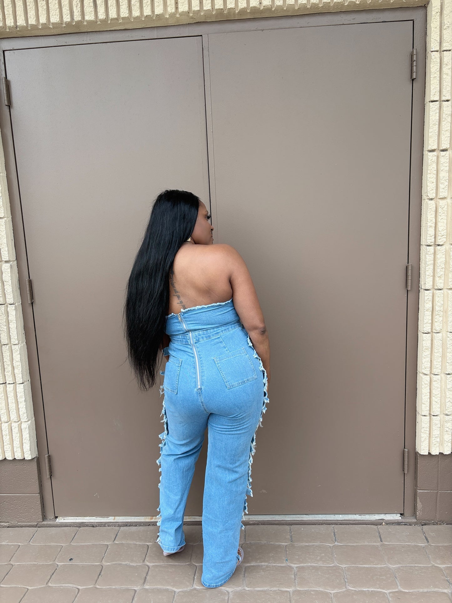SereniSuite- Denim Jumpsuit