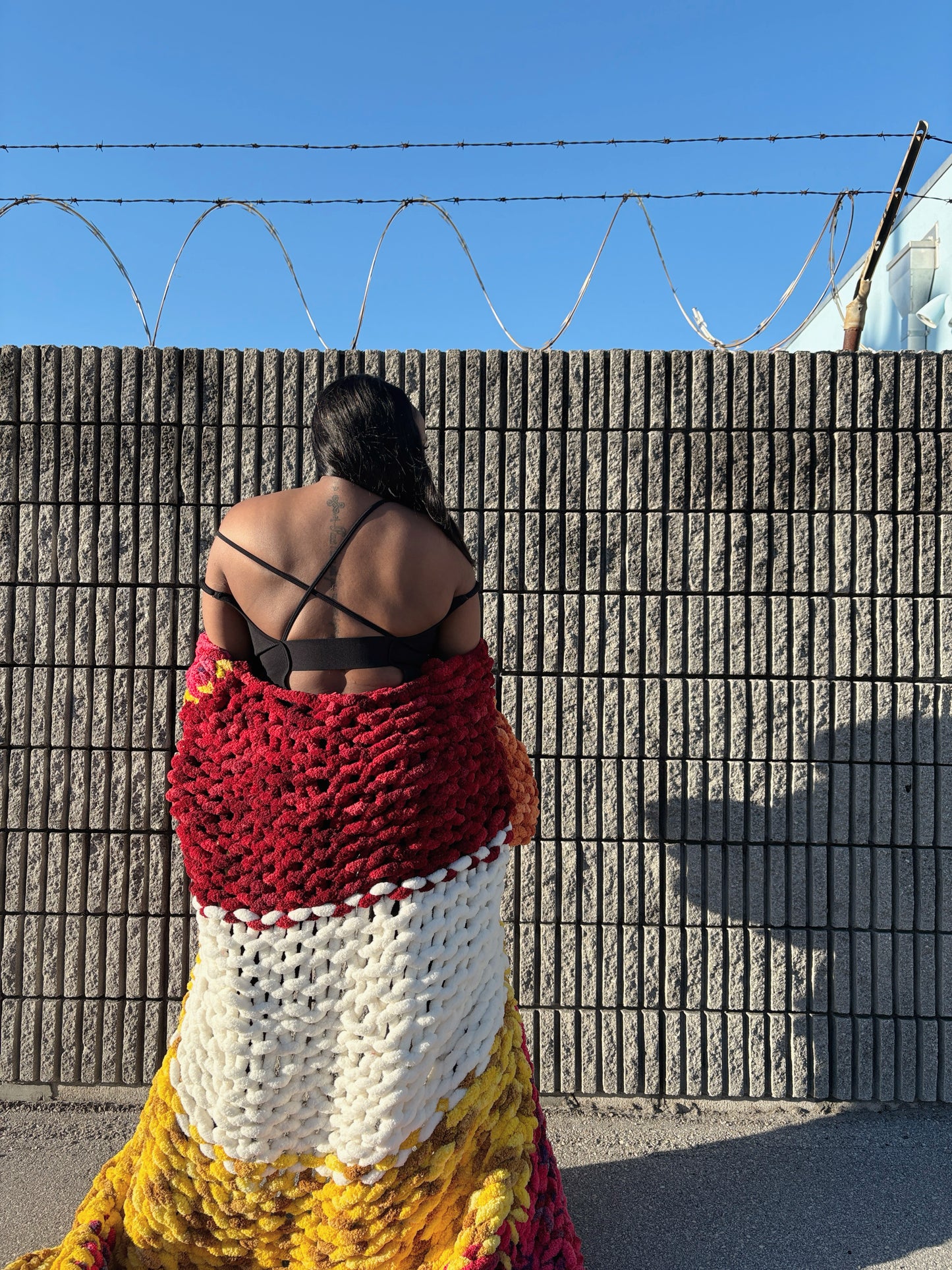 Healing in Color Hand-Knit Multicolor Chunky Cardigan