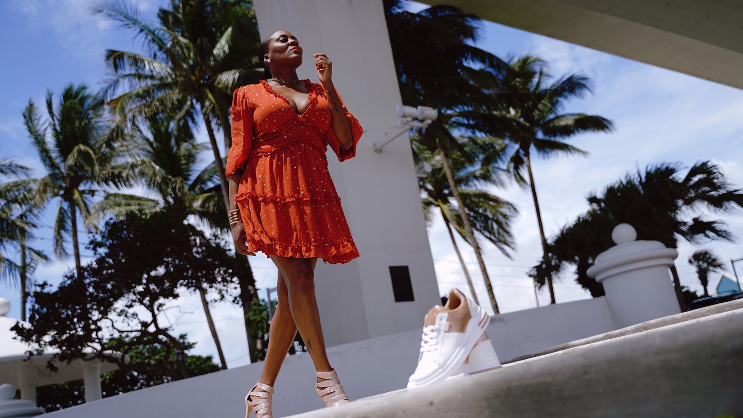 orange dress