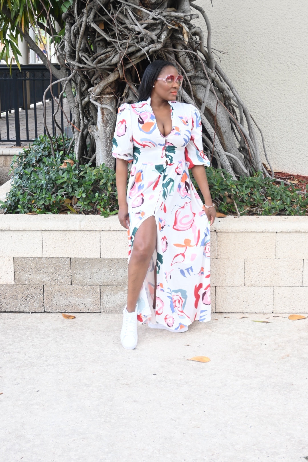 white maxi dress