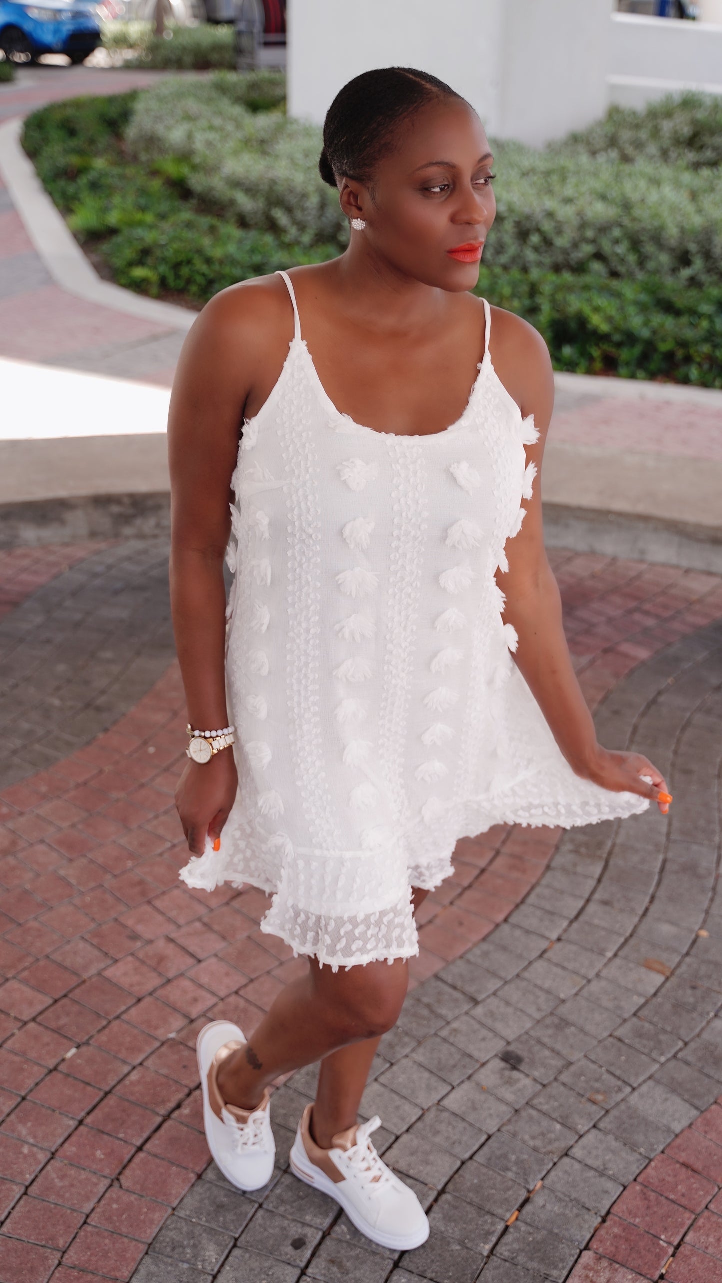white dress