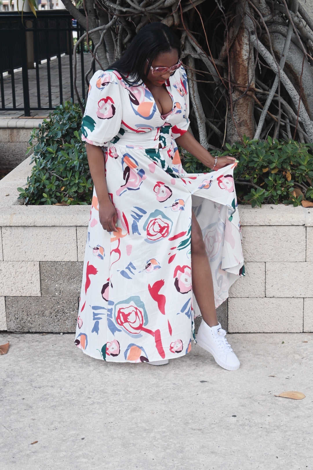 white maxi dress