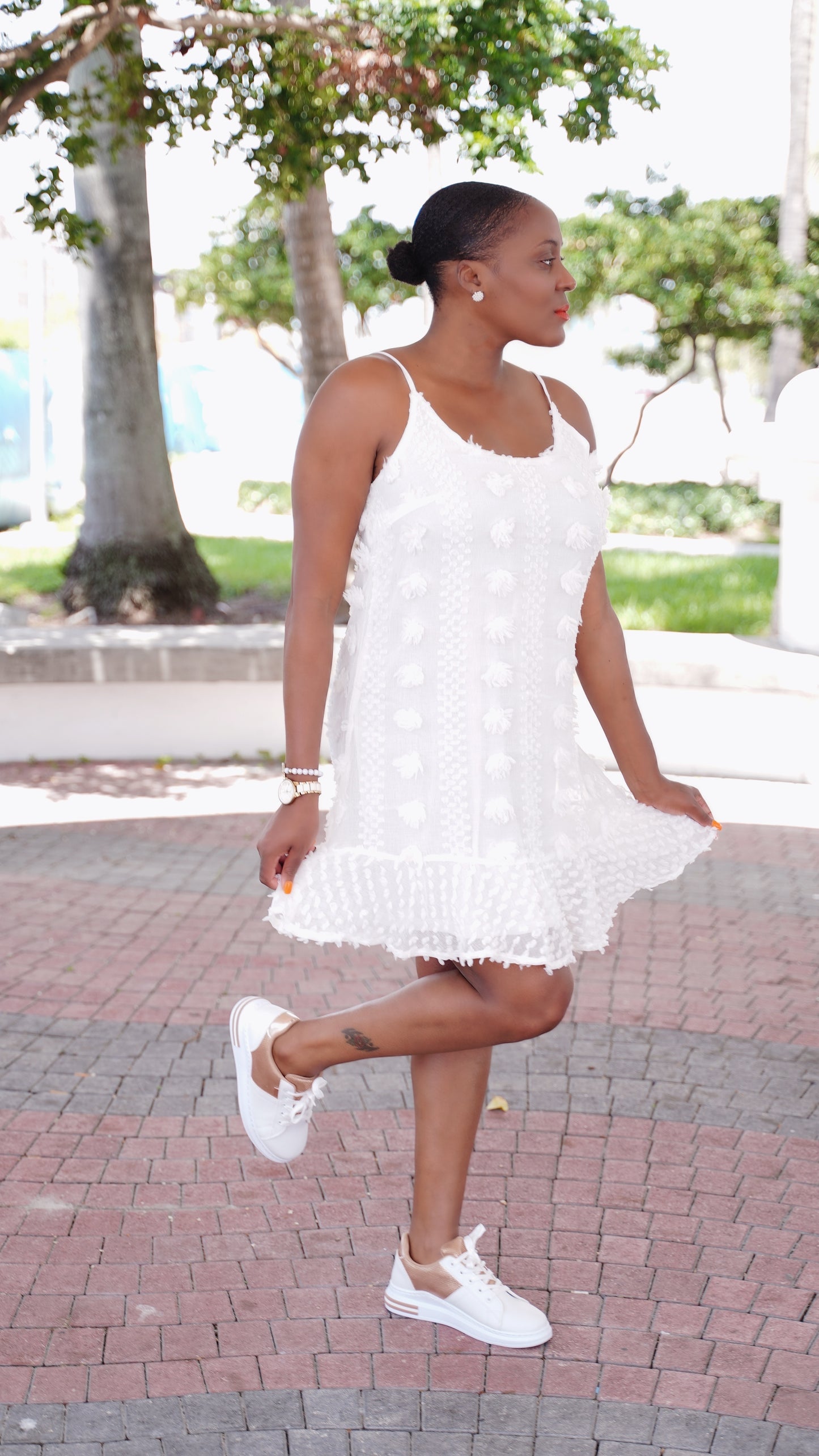 white dress