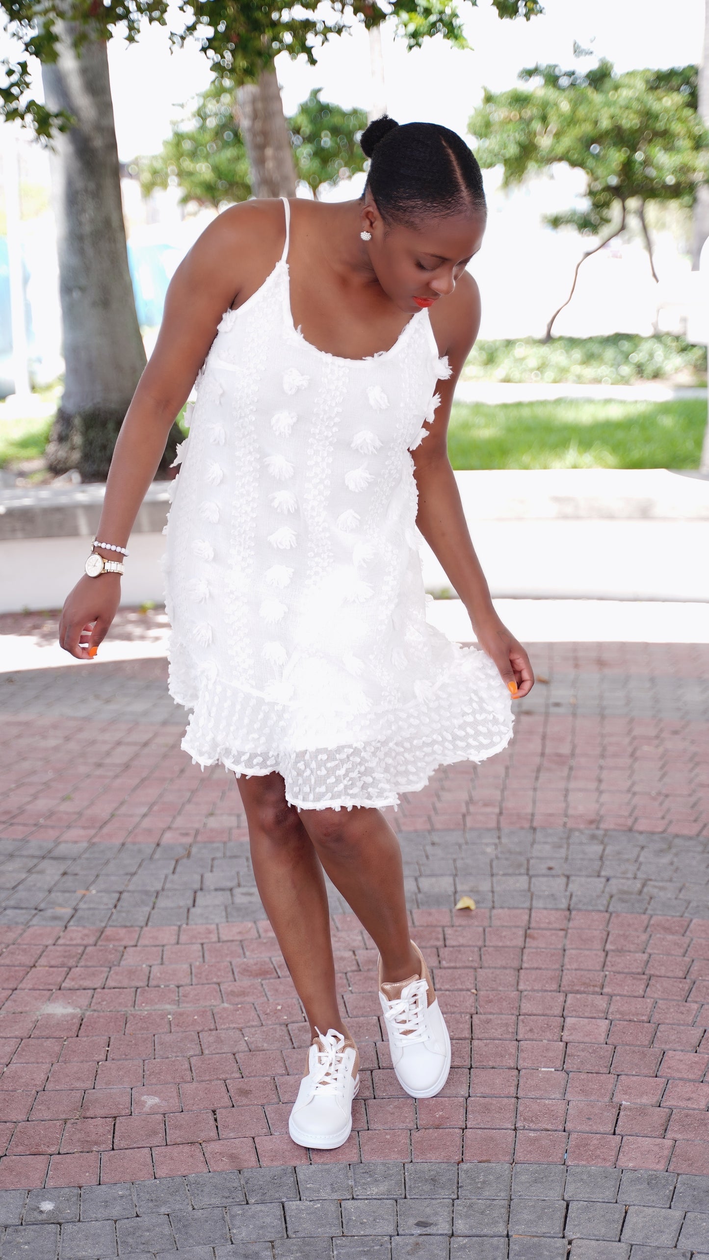 white dress