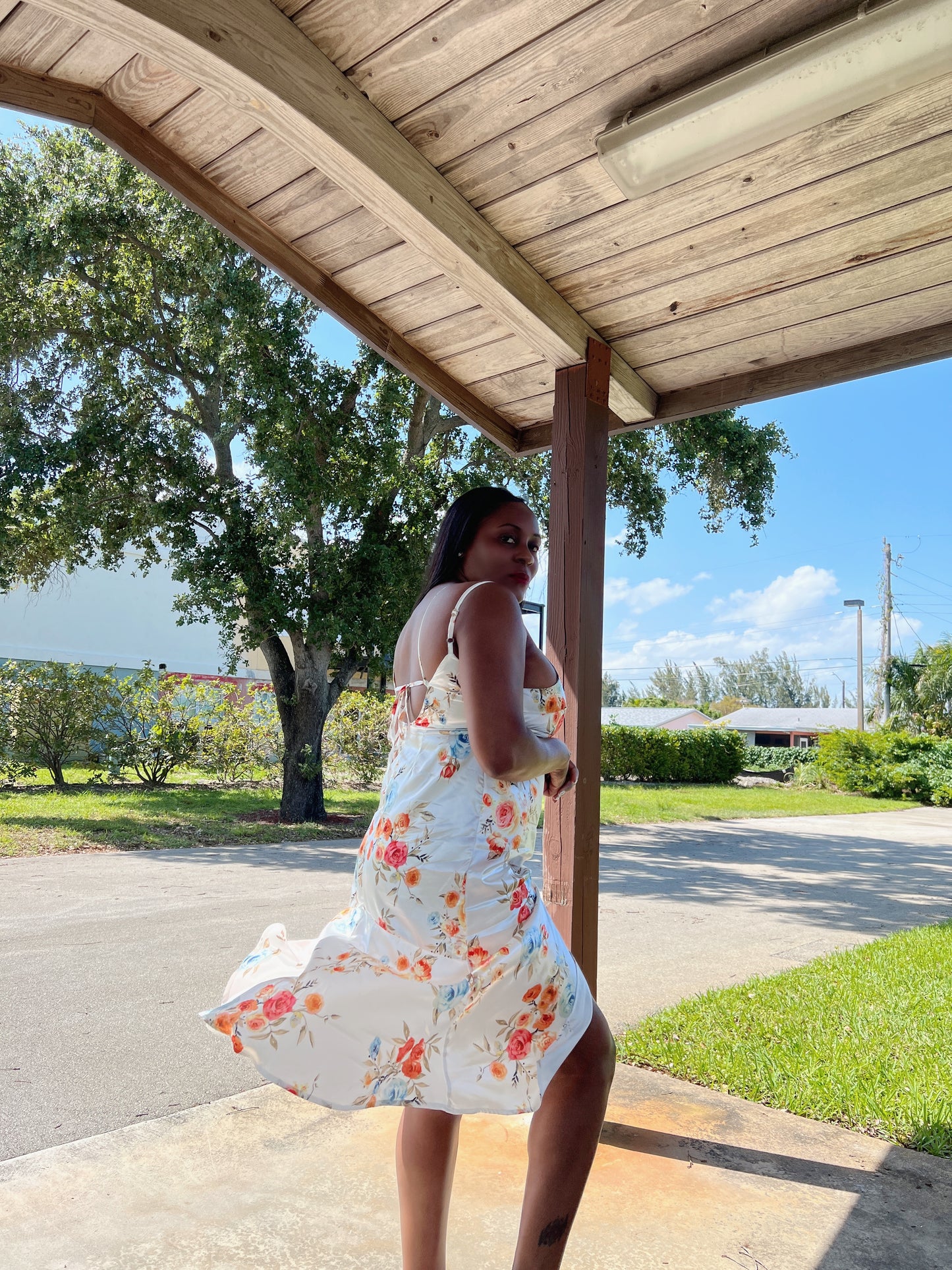 White SILK summer dress for women, ideal for beach vacations.