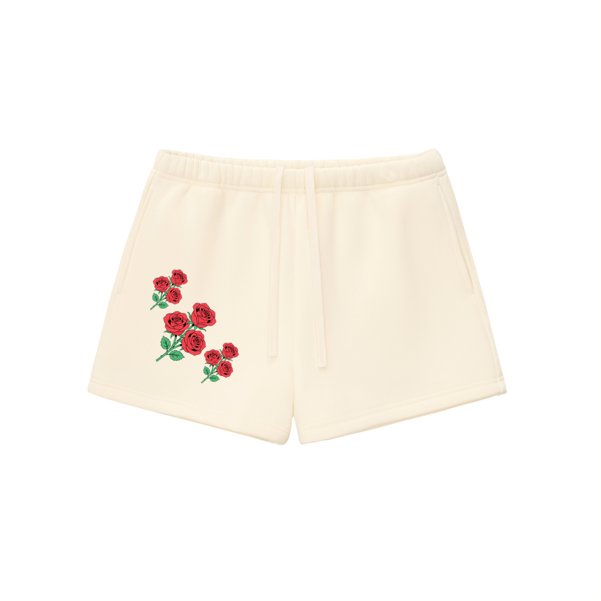 Comfy Rose Drawstring Sweatshorts