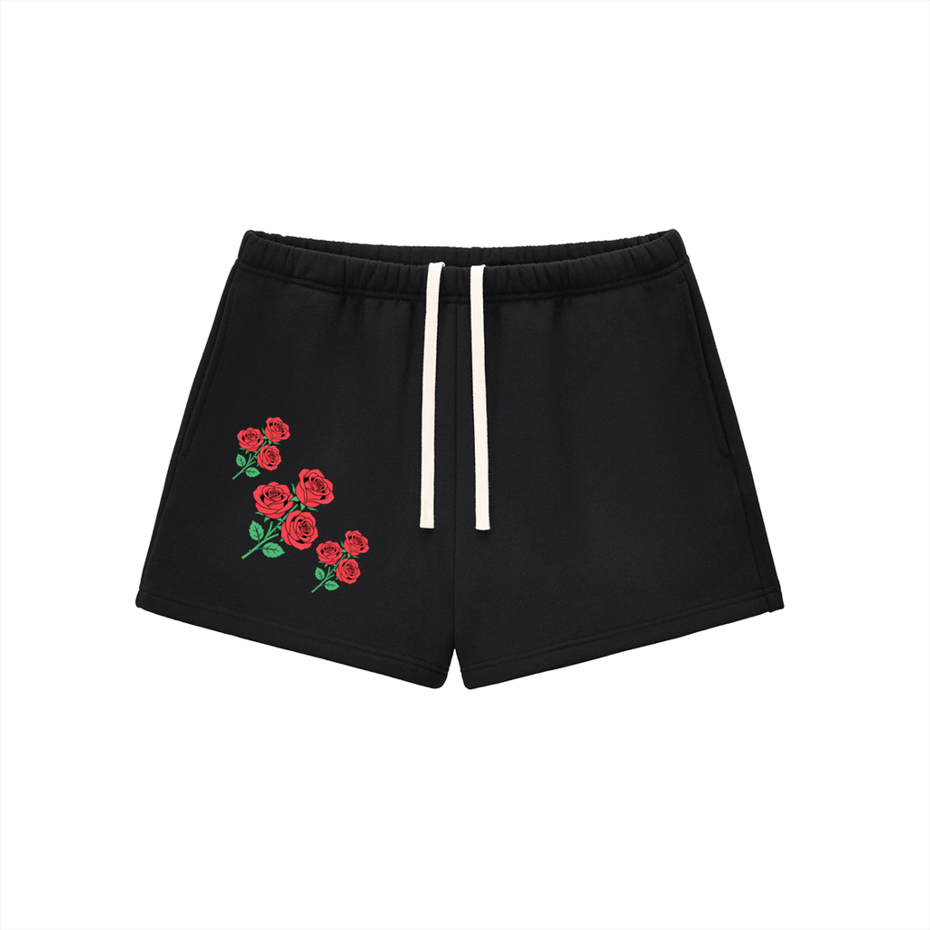 Comfy Rose Drawstring Sweatshorts
