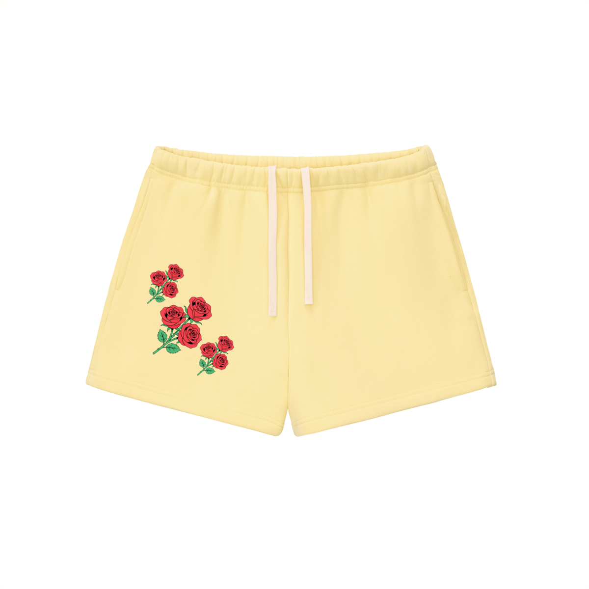 Comfy Rose Drawstring Sweatshorts