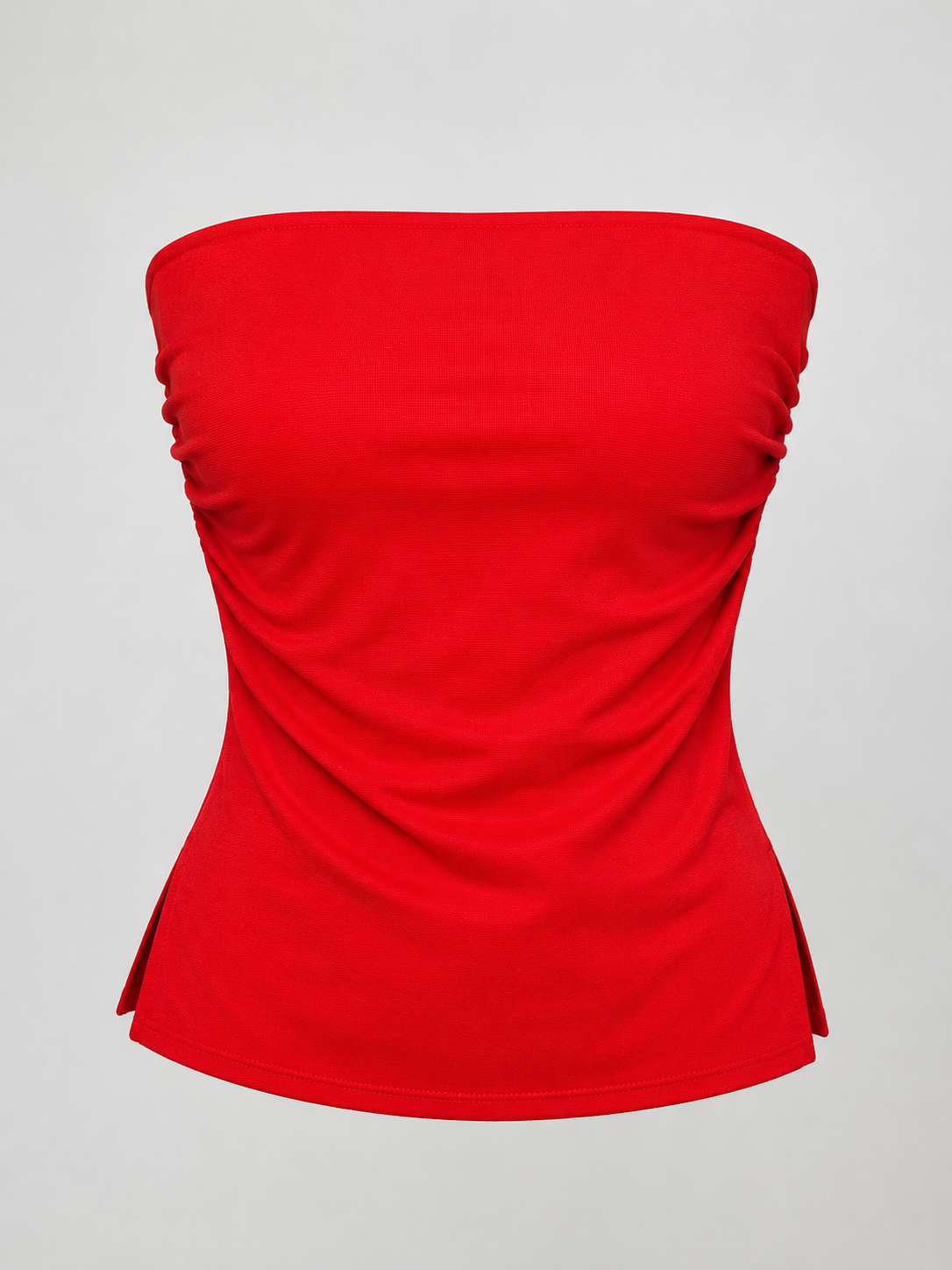 Scarlet Side-Slit Strapless Tube Top