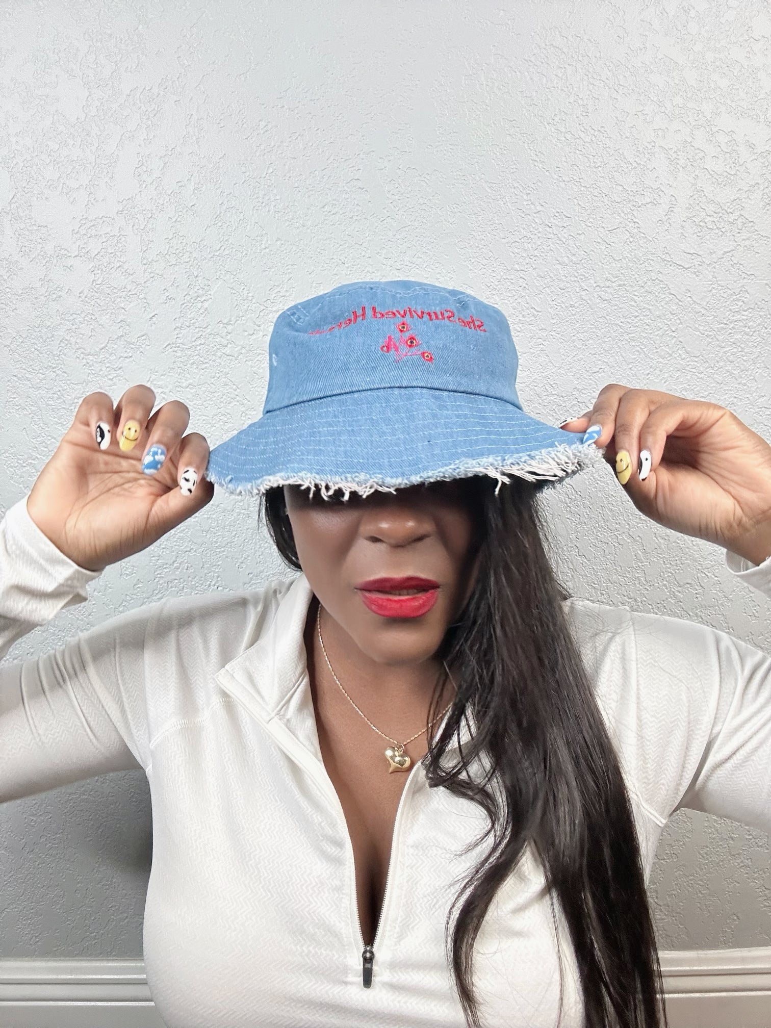 distressed hat