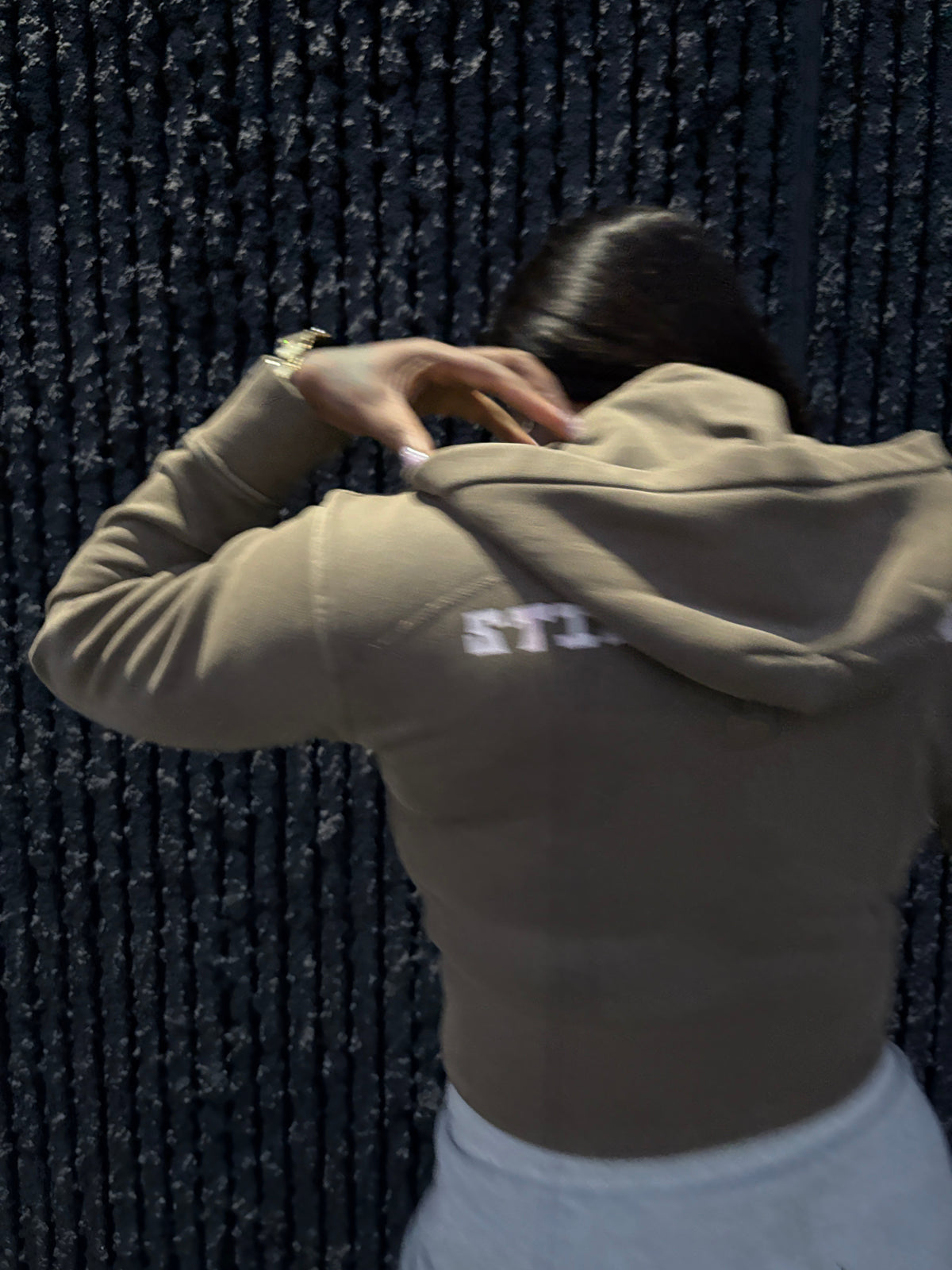 Vintage Washed Cropped Fleece Hoodie