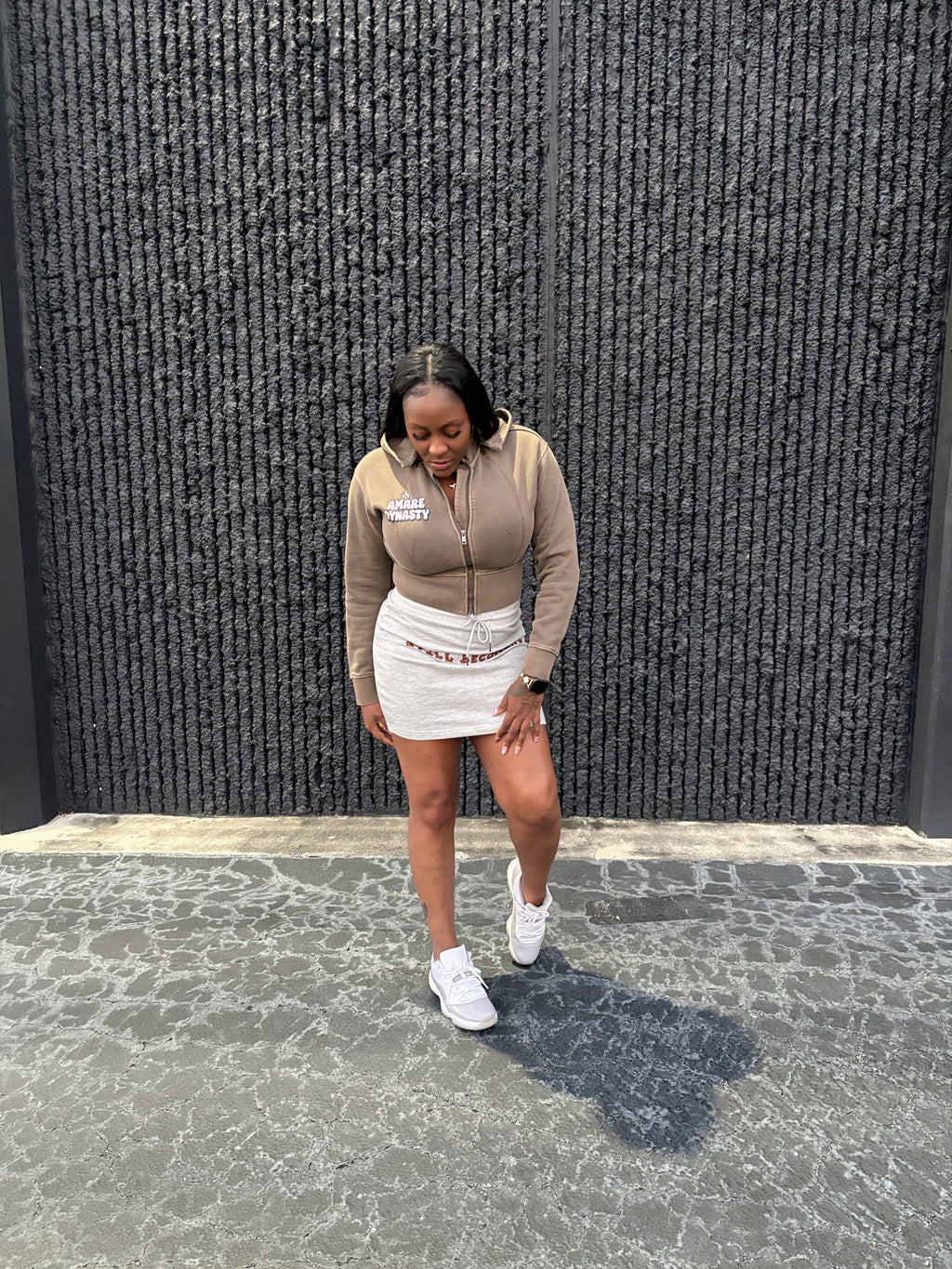 Vintage Washed Cropped Fleece Hoodie