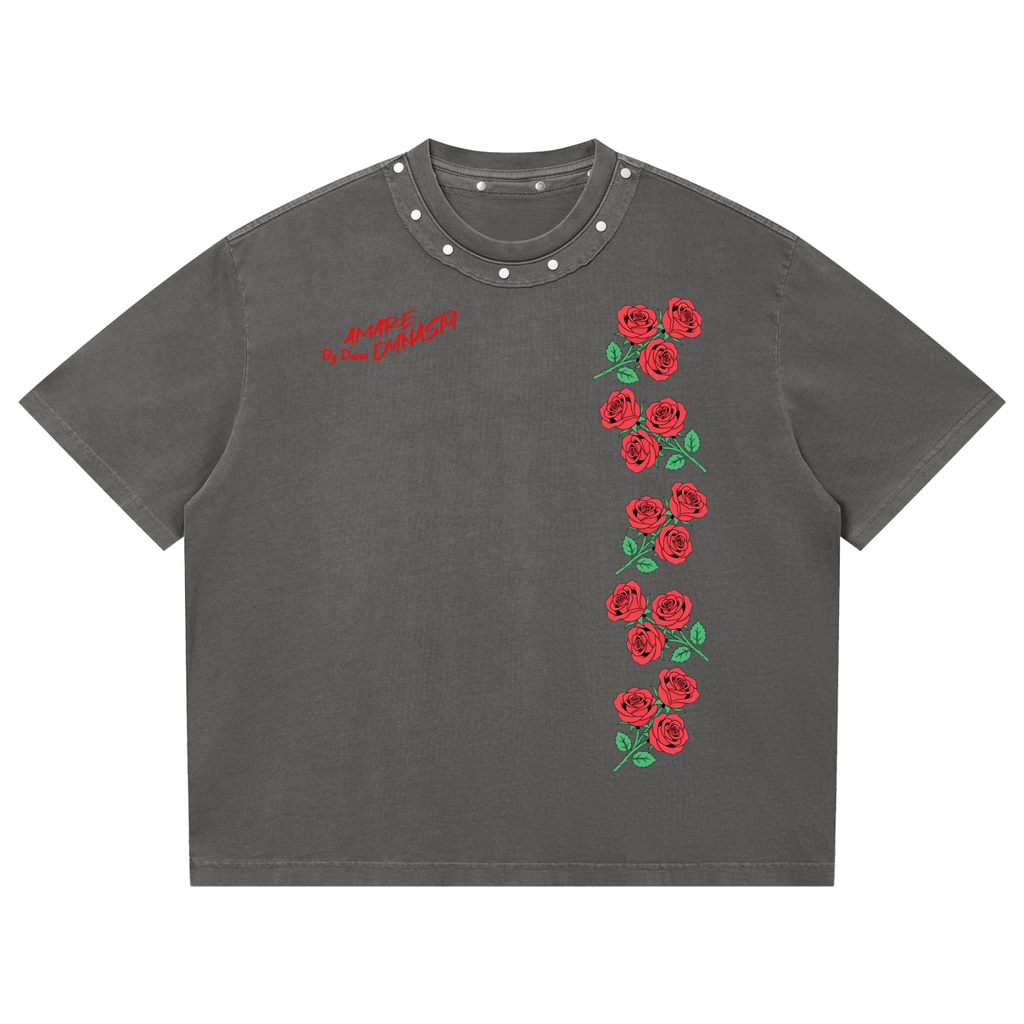 UNSHAKEN Vintage Rose Studded Tee