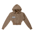 Vintage Washed Cropped Fleece Hoodie
