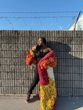 Healing in Color Hand-Knit Multicolor Chunky Cardigan