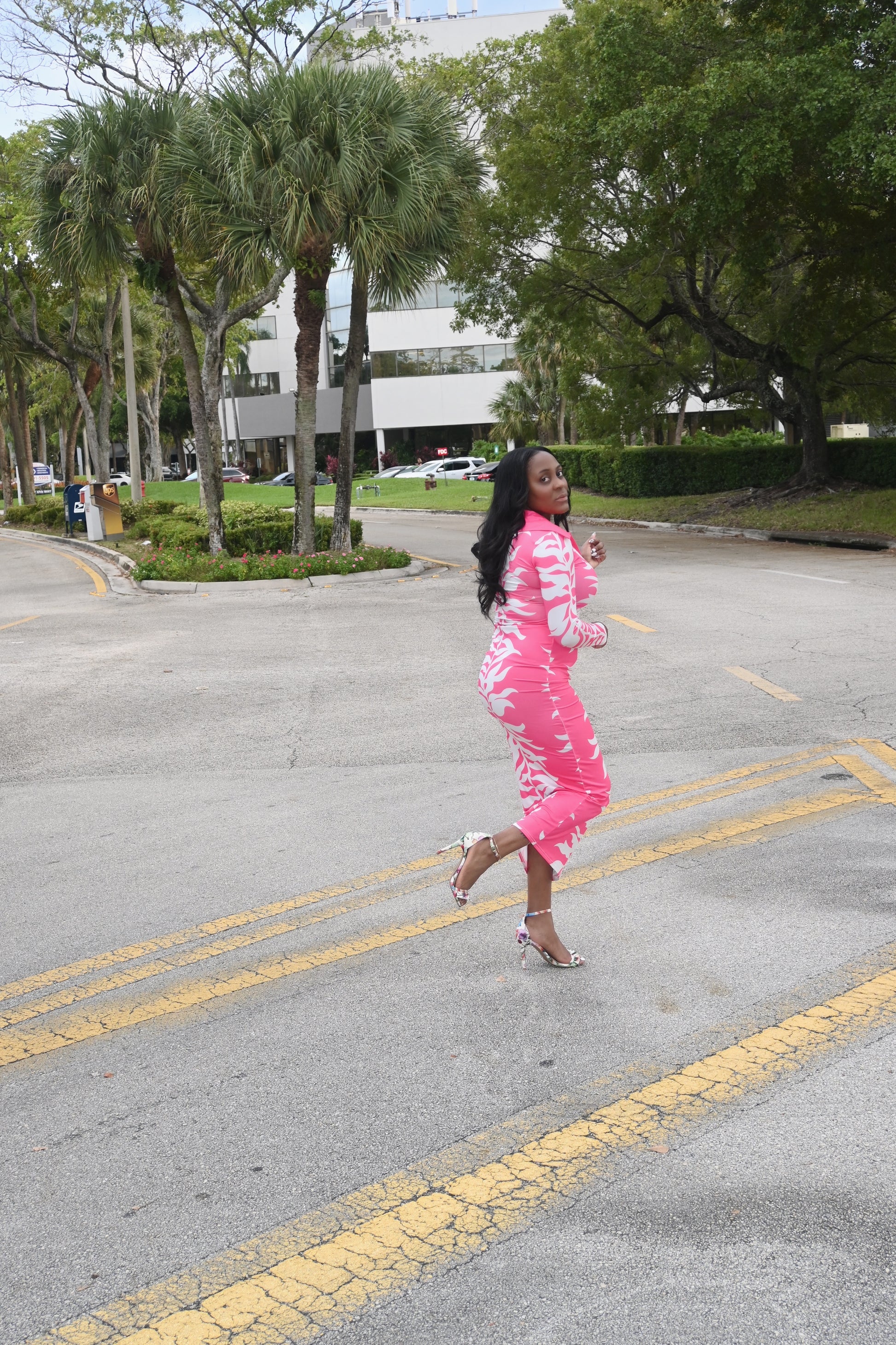 splash pink dress Splash F344