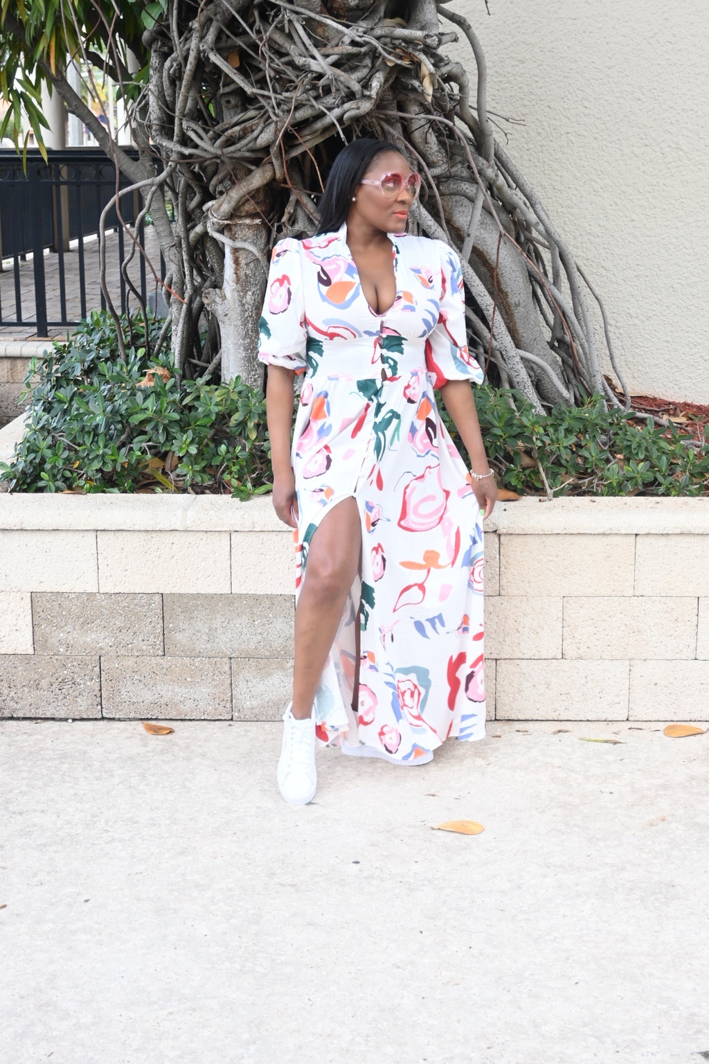 white maxi dress