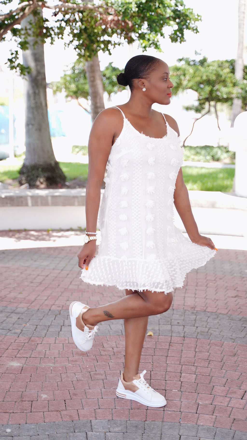 white dress