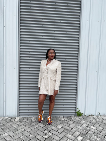 sequin blazer dress
