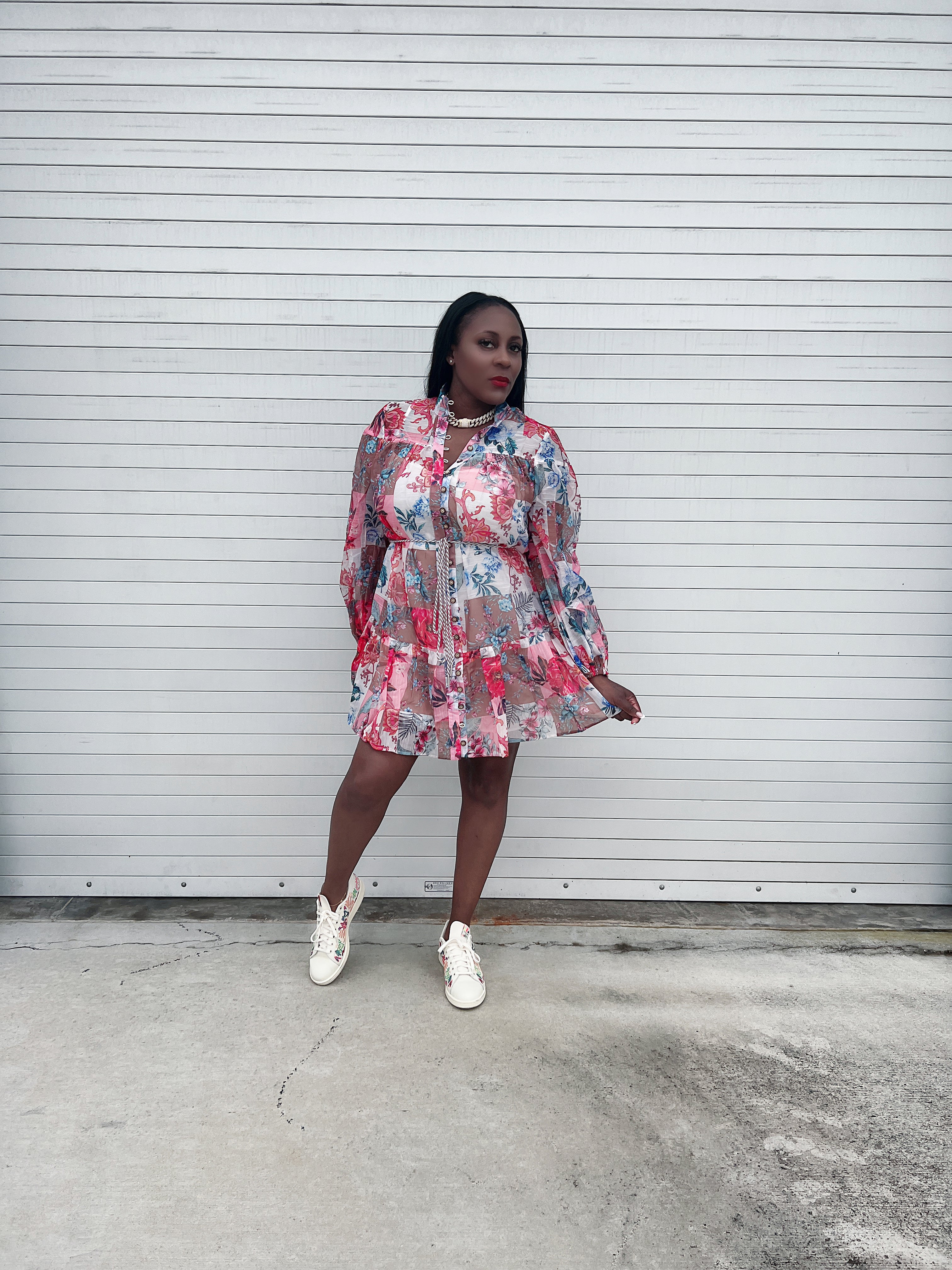 pleated dress